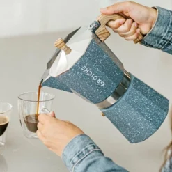 GROSCHE Milano Stovetop Espresso Maker - Stone -Hario Sales Store 8676 PriceBreak 12327