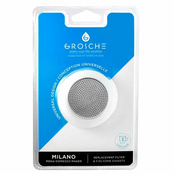 GROSCHE Stovetop Espresso Silicone Seals And Filter 1 GROSCHE Stovetop Espresso Silicone Seals And Filter