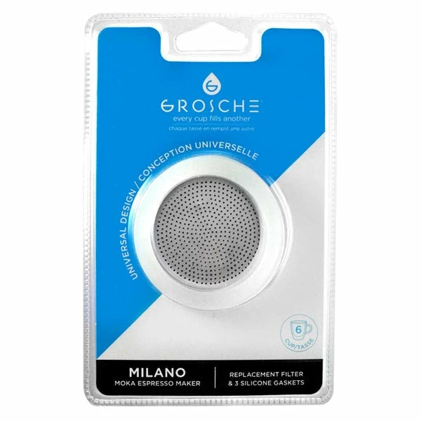 GROSCHE Stovetop Espresso Silicone Seals And Filter 2 GROSCHE Stovetop Espresso Silicone Seals And Filter - Image 2