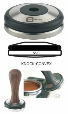 Concept-Art Coffee Tamper Base, 55mm Stainless Knock Convex 1 Concept-Art Coffee Tamper Base, 55mm Stainless Knock Convex