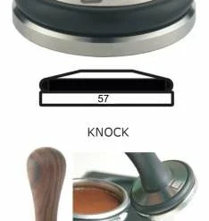 Concept-Art Coffee Tamper Base, 57mm Stainless, Knock Flat