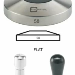 Concept-Art Coffee Tamper Base, 58mm Stainless, Flat