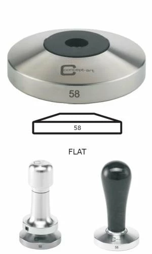 Concept-Art Coffee Tamper Base, 58mm Stainless, Flat 1 Concept-Art Coffee Tamper Base, 58mm Stainless, Flat