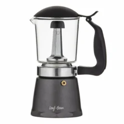 Leaf And Bean Glass Stovetop Espresso Maker