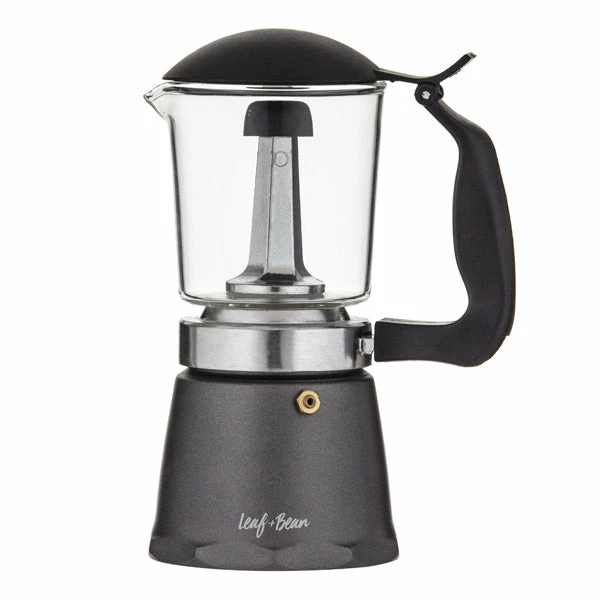 Leaf And Bean Glass Stovetop Espresso Maker 1 Leaf And Bean Glass Stovetop Espresso Maker