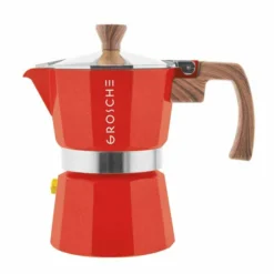 GROSCHE Milano Stovetop Espresso Maker -Hario Sales Store Milano Stovetop Espresso Maker 3 Cup Red