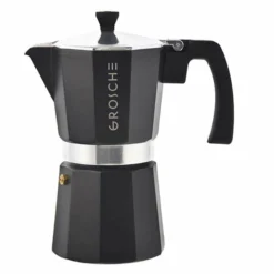 GROSCHE Milano Stovetop Espresso Maker -Hario Sales Store Milano Stovetop Espresso Maker 6 Cup Black