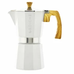 GROSCHE Milano Stovetop Espresso Maker -Hario Sales Store Milano Stovetop Espresso Maker 9 Cup White