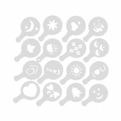 Ten Mile Latte Art Stencils 16-Piece Set