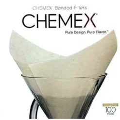 Chemex 6 Cup Square Filters, 100PK- Oxygen Bleached